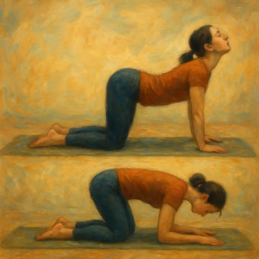 10 Minute Neck Spine Release Cat Cow Flow Beginners For