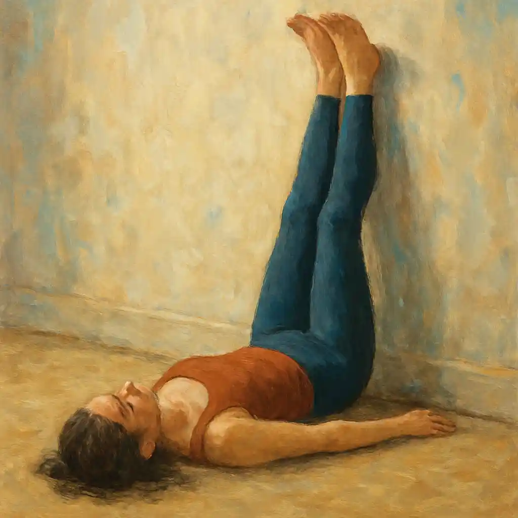 Daily Legs Up Wall Pose Drain Neck Tension Overnight To The