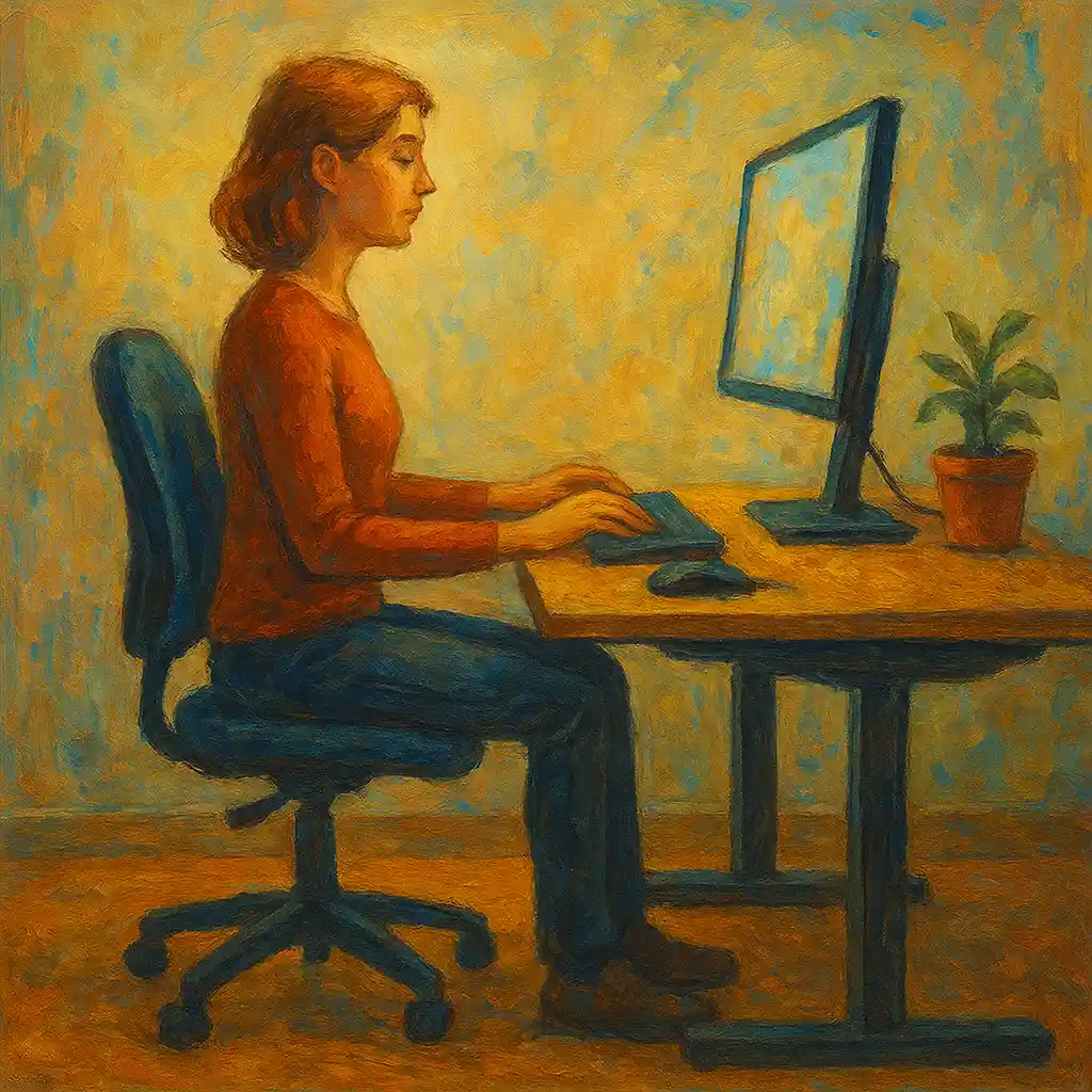 Ergonomic Desk Setup Eliminate Tech Neck Pain To