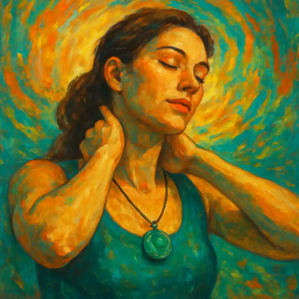 For Energetic Tension Buster Malachite Meditation Neck Tension Release