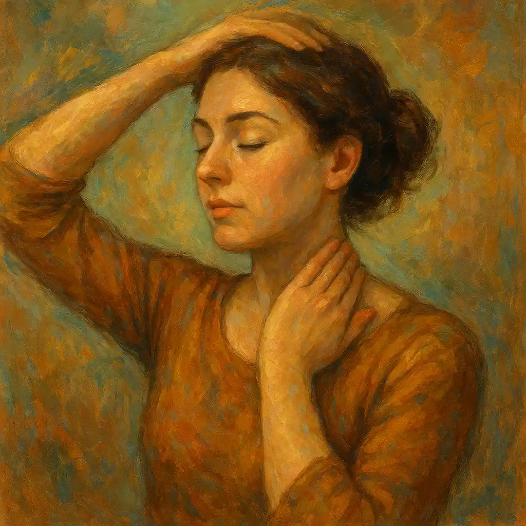Positions Reduce Stress Induced Neck Pain To: Self Reiki Routine
