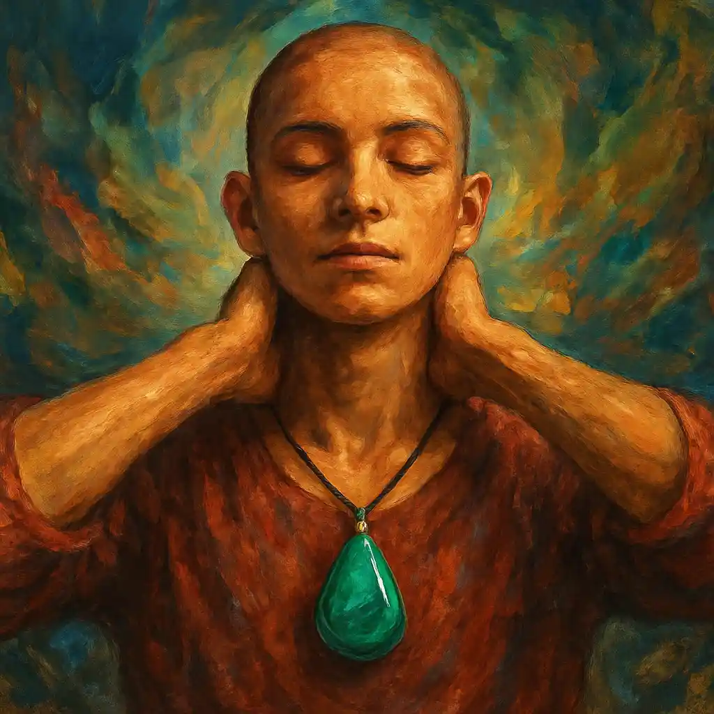 Release Tension Neck For Meditation Malachite: Buster Tension Energetic