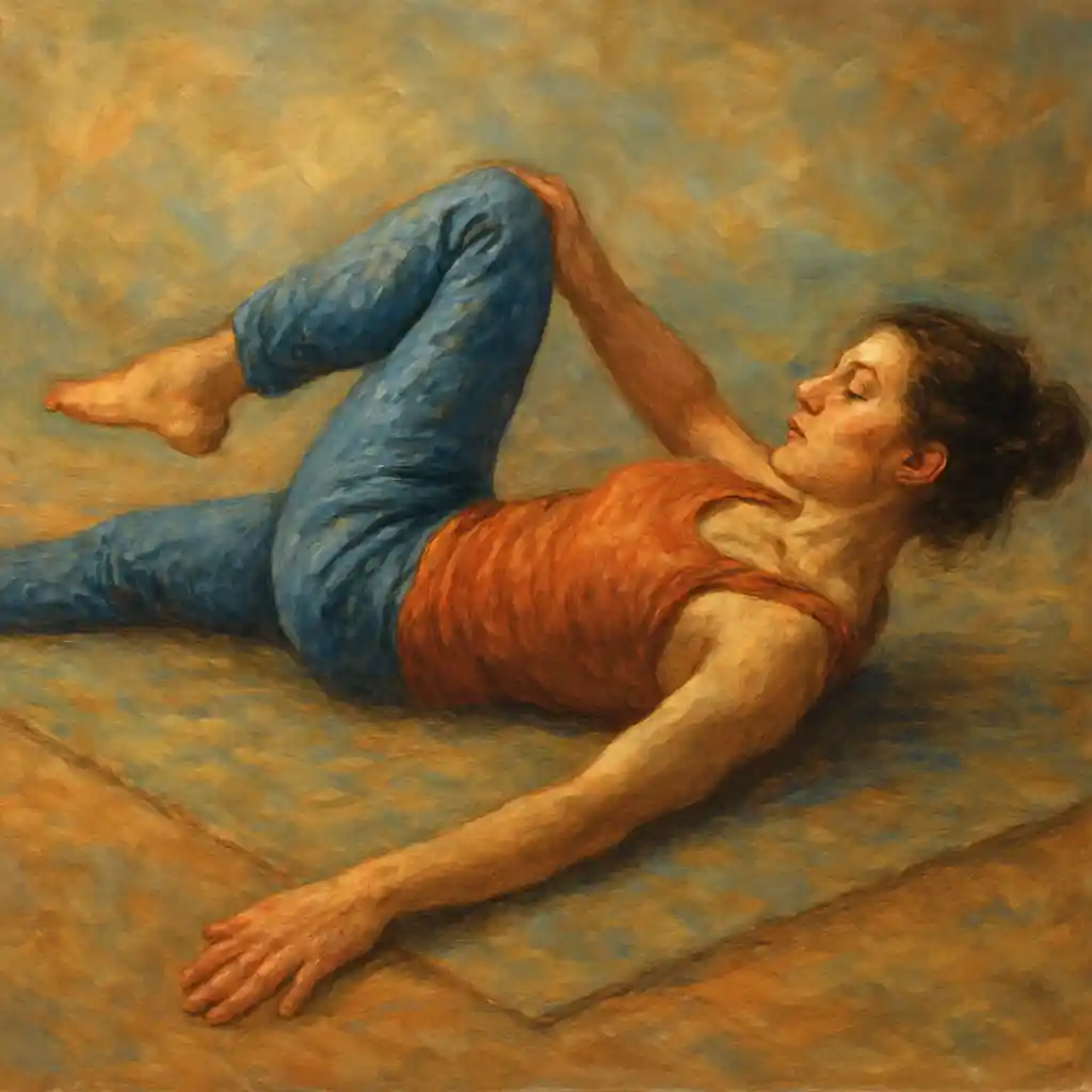 Relieve Pinched Nerve Neck Pain Naturally Reclined Twist Pose With