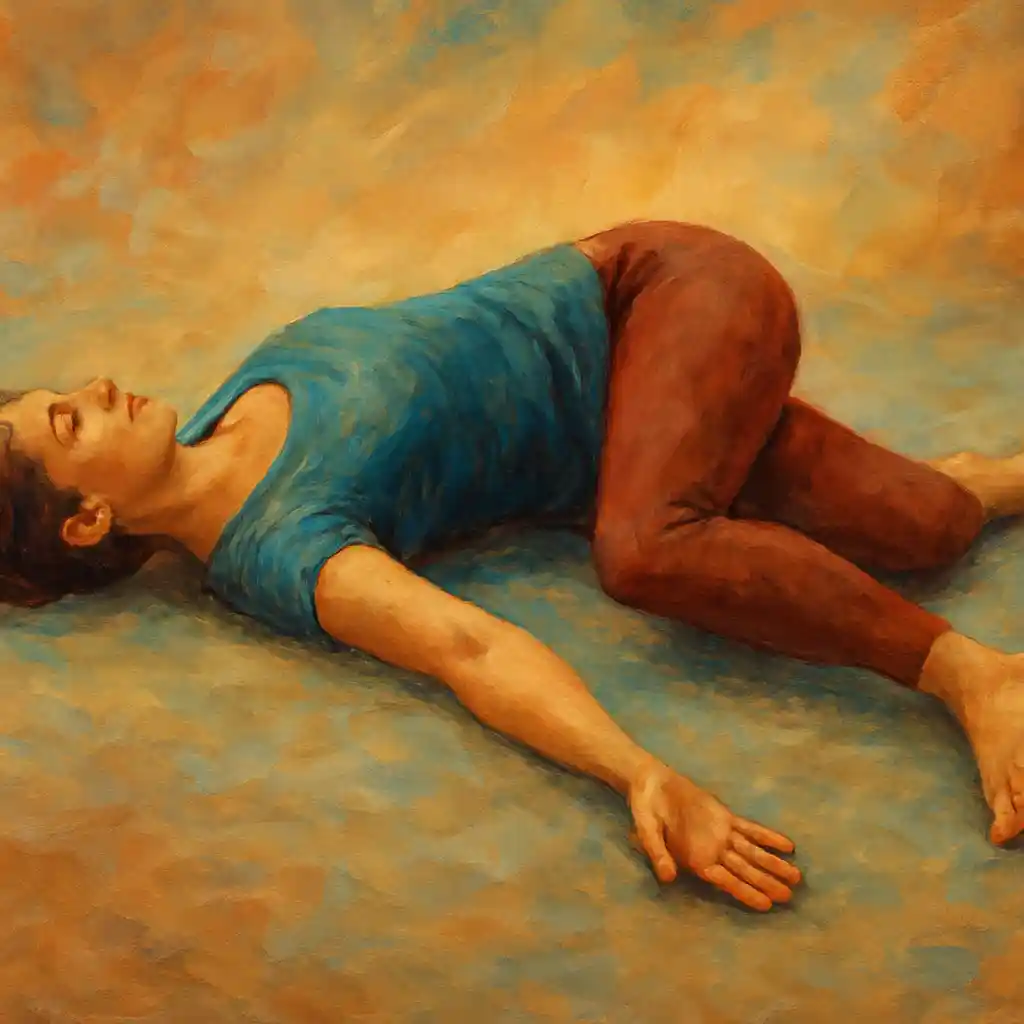 Relieve Pinched Nerve Neck Pain Naturally Reclined Twist Pose With